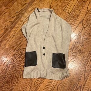 Nordstrom Woman’s Tan Sleeveless Cardigan One Size